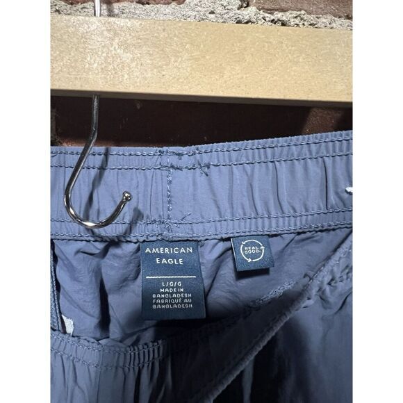 American Eagle Mens Blue Athletic Shorts w/ Drawstring Size Large - Picture 3 of 3